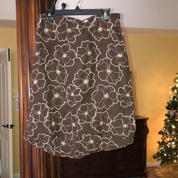 Brown Linen Skirt VERY GOOD CONDITION - Picture 3 of 4